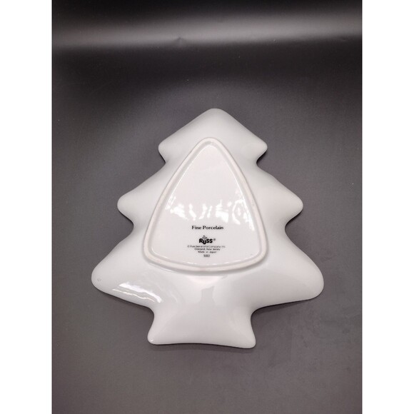 VTG Christmas Tree Trinket Candy Dish Tray Fine Porcelain China Russ Berrie Co - Picture 4 of 5